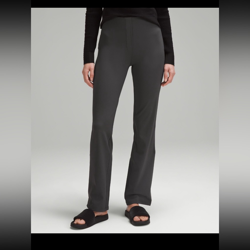 Lululemon Smooth Fit High Waisted Pull On Pants, Regular, Size 14, Graphite Gray
